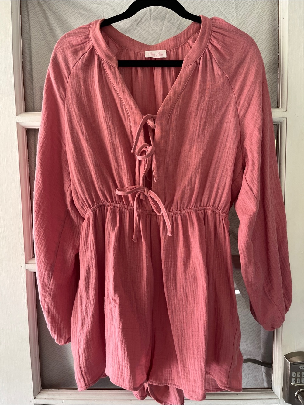 Pink Lily Long Sleeve Romper
